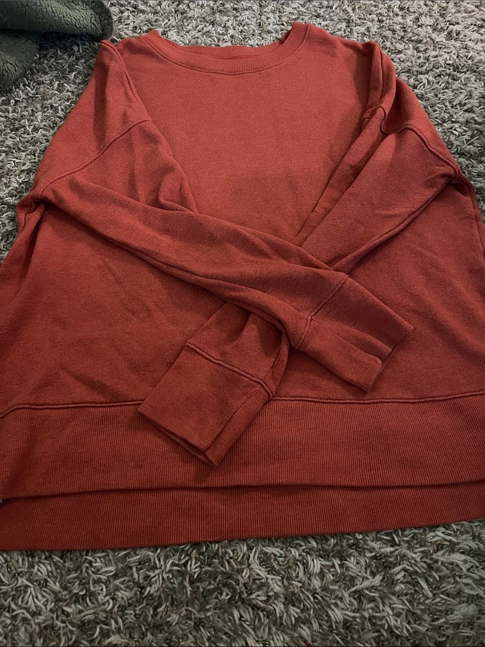 Rust Crewneck Pullover Sweatshirt